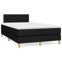 cama box spring con colchon tela negro 120x200 cm vidaxl
