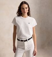 polo ralph lauren para mujer 211b14605032 camiseta de cuello redondo blanco l casual algodon manga corta