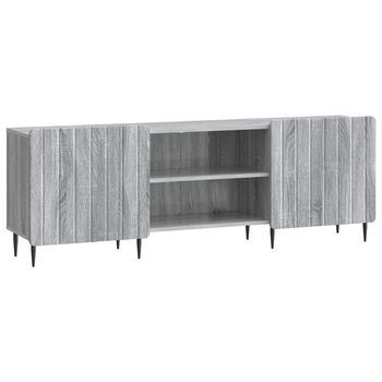 Mueble De Tv Gris Sonoma 150 X 31 X 52 Cm Madera De Ingeniería Vidaxl
