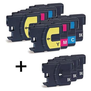 Compatible Multipack Brother DCP-365CN Printer Ink Cartridges (11 Pack) -LC980BK