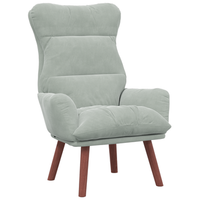 sillon relax de terciopelo gris claro cfw823205