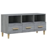 mueble tv  mueble de salon  armario tv madera contrachapada gris sonoma 102x36x50 cm
