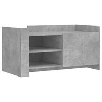 mesa de cafe - mesa de centro madera de ingenieria gris hormigon 100x50x50 cm