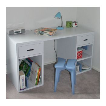 Mathy by Bols Childrens Desk in Madaket Design available in 26 Colours  - Mathy Thunderstorm Grey