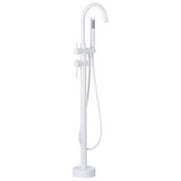 grifo de bano mono mando de laton blanco con ducha de mano banera independiente moderno tugela