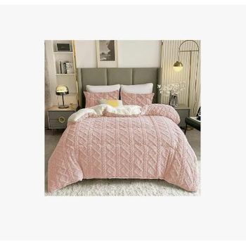 Edredón Borrego 180 x 260c m/240 x 260 cm para Cama Individual o Matrimonio con funda para almohada, Edredón Nódico Invierno Cálido y Suave con Relleno de Micro Fibra Poliéster, Edredón Reversible