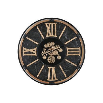 Reloj Pared Metal Cristal 127x9x127 Negro