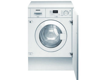 Lavadora secadora integrable - Siemens WK12D322ES, IQ300, 7 kg+4kg, 1200 rpm, 9 programas, Display XL, Inicio diferido 24 hs, Blanco