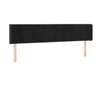 vidaxl cabecero de terciopelo negro 183x16x7888 cm