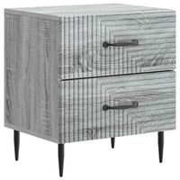 mesita de noche 43x345x475 cm metal - gris