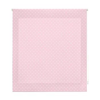 Estor Enrollable Premium - Estor Enrollable Tamaño 150x180 - Estor Premium Color Rosa Con Motas Blancas | Blindecor