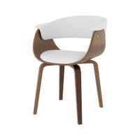 silla de piel sintetica blanca