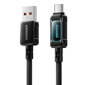 MENSAJE 7A Cable USB-A a USB-C de Carga Rápida y Transmisión de Datos con Núcleo de Cobre, 1M/2M, Largo, para iPhone 17