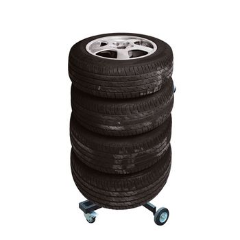 Movable 4 Wheel Storage Tyre Tree & Cover