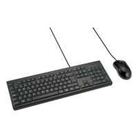 teclado kensington km100 eq qwerty espanol usb membrana resistente a derrames negro con raton incluido
