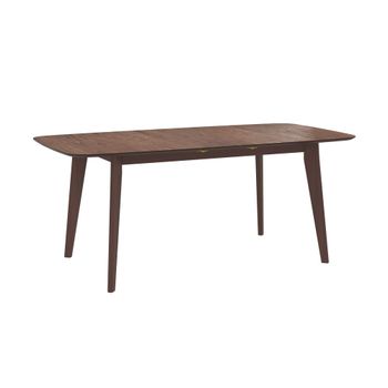 Mesa de comedor extensible de madera oscura, 6-8 personas