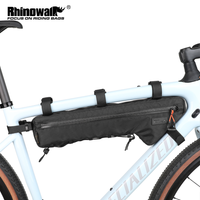 bolsa para cuadro de bicicleta rhinowalk resistente al agua triangular para bicicletas de montana y carretera con longitudes de cuadro superiores a 17 pulgadas