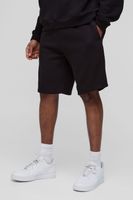 pantalon corto tall basico holgado de largo medio negro