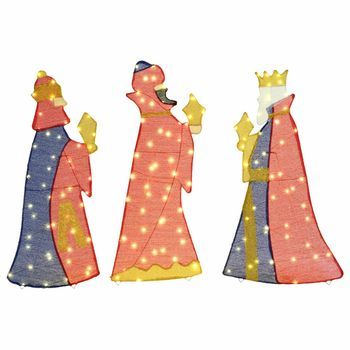 Iluminación Navideña De Los 3 Reyes Magos 3 Uds. Led 105 Cm Vidaxl