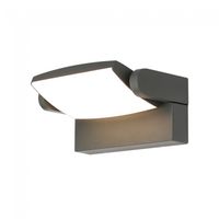 aplique de pared de exterior led hood 12w