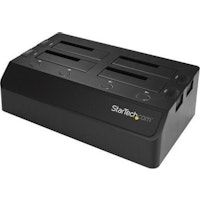startechcom docking station usb 31 10gbps de 4 bahias sata para discos duros y ssds de 25 o 35 pulgadas - base usb-c de 4 bahias