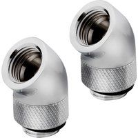 corsair hydro x series xf 45 rotary fitting adapter - g14 chrome pack of 2