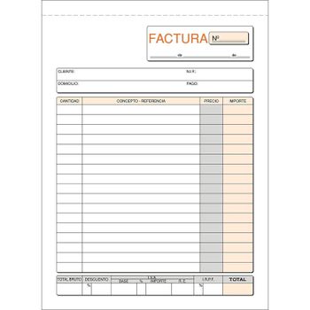 Talonario de facturas Albaranes de 2 copias 25-35 Juegos Autocopiativo Pack 6 Unds,