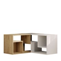 mueble de tv modular de madera l145cm - blanco