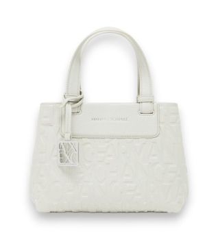 A|X Armani Exchange para mujer. XW001576AF15774U6275 Bolso con logo estampado beige (OSFA), Blanco, Casual, Clásico, Poliéster