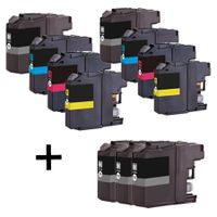 compatible multipack brother mfc-j4710dw printer ink cartridges 11 pack -lc127xlbk
