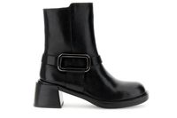 botines de piel con accesorio black 37