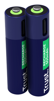 PILAS AAA RECARGABLE TRUST USB-C AAA 500 mAh PACK 2 UNIDADES 25585