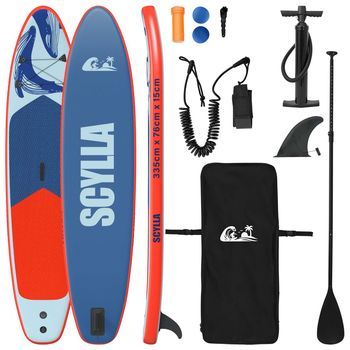 Tabla De Paddle Inflable Scylla 335 X 76 X 15 Cm Azul Para Vidaxl