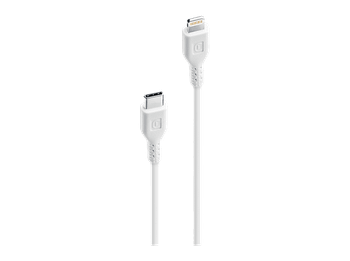 Cable USB-C a Lightning - CellularLine POWER, USB Lightning, 60 cm, 27W, Blanco