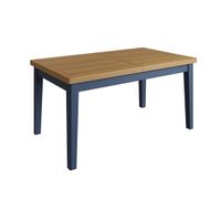 cole 160cm oak and blue painted extending dining table