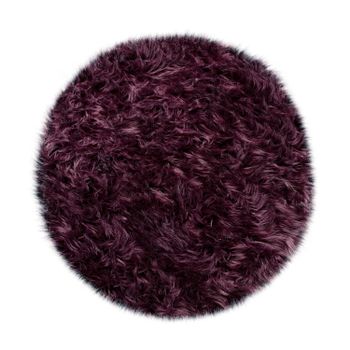 Alfombra de pelo largo Playara violeta 60 cm redondo