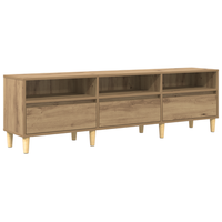 mueble de tv  mueble de salon  gabinete de tv con cajon roble artesanal 150 x 30 x 45 cm