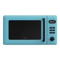cecotec microondas digital con grill de 20l proclean 5110 blue 700w en 6 niveles y grilll de 800w modo descongelacion