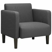 sillon con reposabrazos gris oscuro 54 cm tejido de pana cfw546922