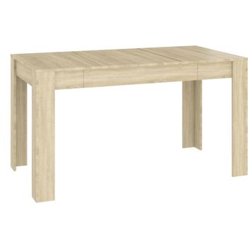 Mesa de comedor madera color marrón 140x74,5x76 cm
