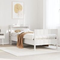 cama individual  cama de adulto  estructura de cama sin colchon madera maciza blanca 75x190 cm cfw339689