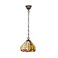 colgante de techo  cadena y pantalla tiffany d 20cm  dali
