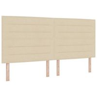 cabecero crema 200 cm tela vidaxl