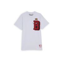 camiseta chicago bulls big l - mitchell  ness en blanco
