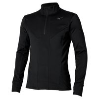 mizuno active warmalite half zip camiseta de running hombres-negro