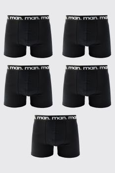 Pack De 5 Bóxers Man, Negro