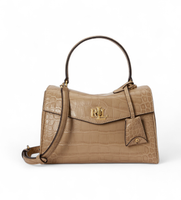 lauren ralph lauren para mujer 431p15617001 bolso satchel farrah pequeno suave marron osfa beige casual clasico piel