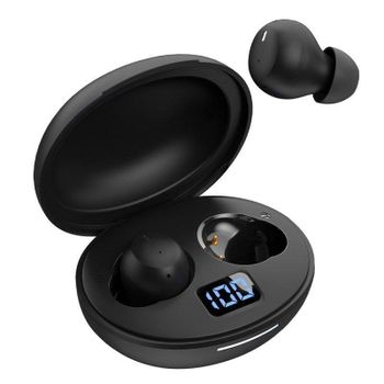 Auriculares Cool Pocket inalámbricos Bluetooth con Cancelación Activa de Ruido, control táctil y powerbank, negros