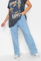 vaqueros elasticos pata ancha azules mujer curvy y tallas grandes yours