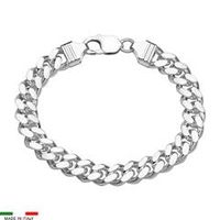 pulsera barbada de plata 925 10 mm ova